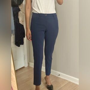 Lafayette 148 Mercer navy straight pants